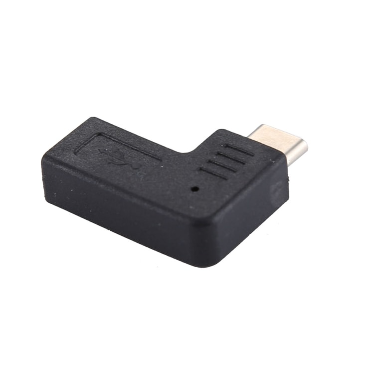 Vinklet Adapter Micro-USB til USB Type-C