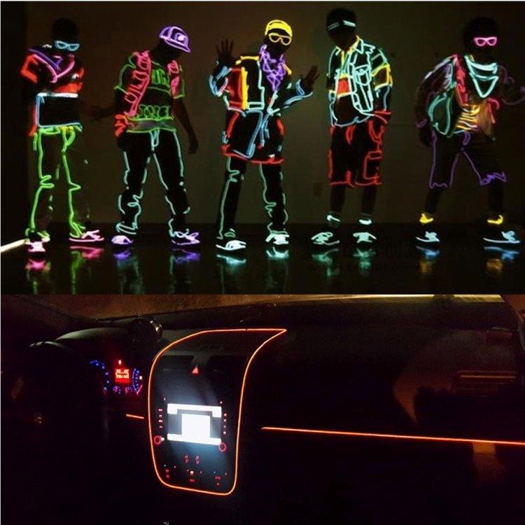 Selvlysende batteridreven Party LED-slange til kroppen / bilen / Partyet