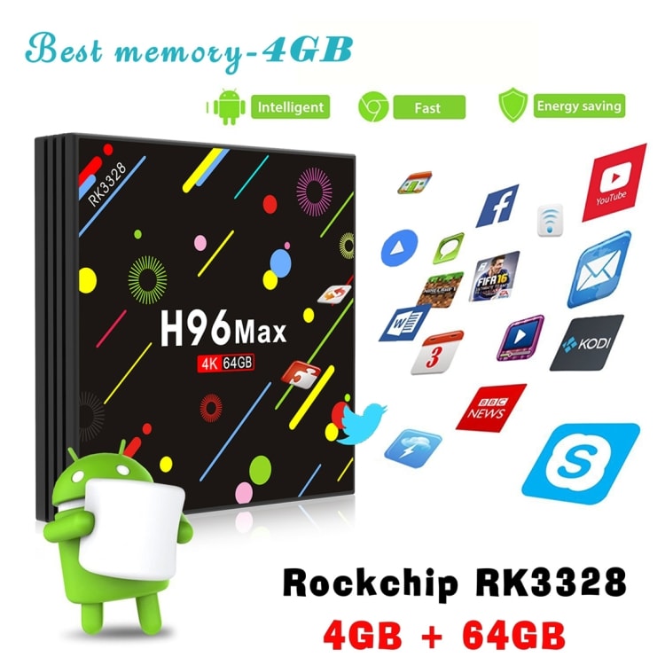 TV-BOX H96 Android 4K Ultra HD 4GB+64GB WiFi