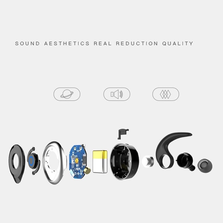 AWEI T1 Sport Bluetooth Headset - Sort