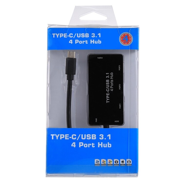 USB-Switch USB C til 4XUSB