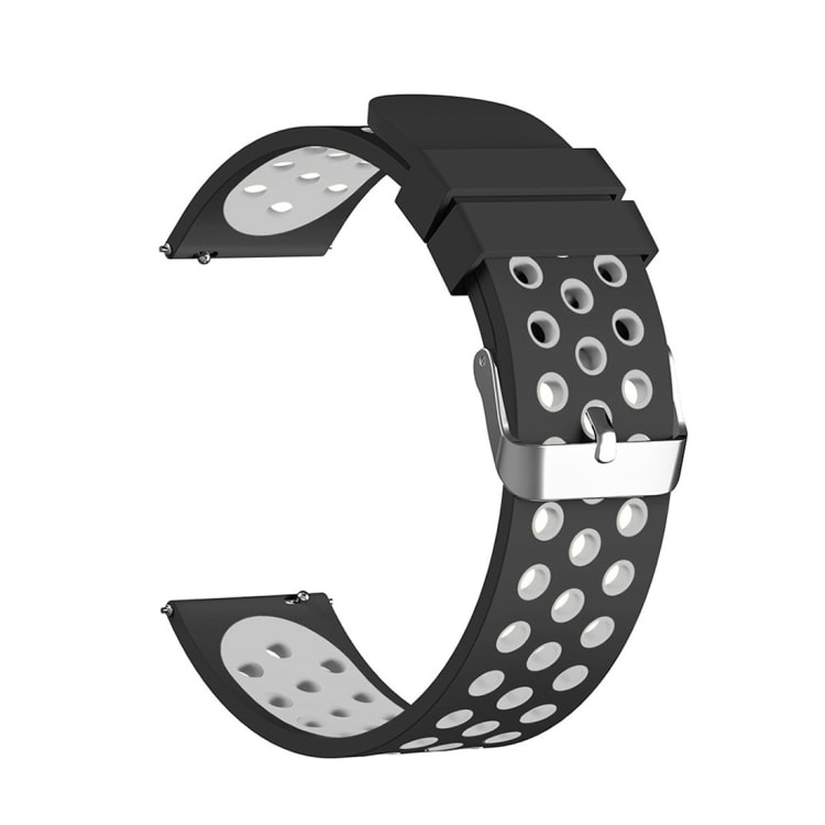 Silikonerem Fitbit Versa Simple Fashion Silicone Watch Strap Sort/Grå