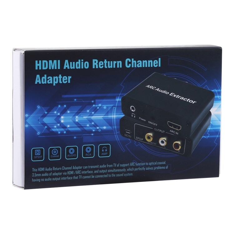 ARC Konverter - HDMI ARC til SPDIF + Coaxial + L/R 192KHz