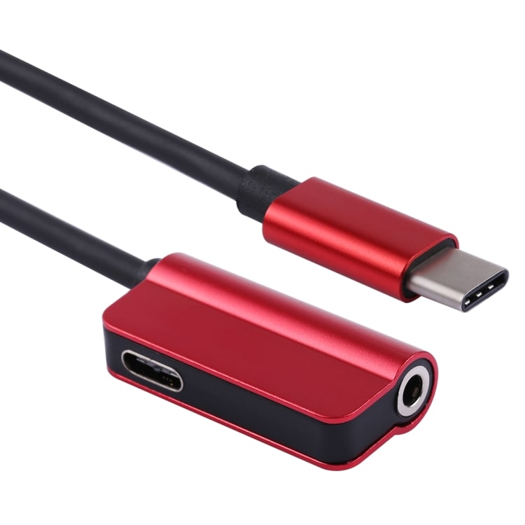 Lade- og lydadapter USB C til USB-C + 3,5mm