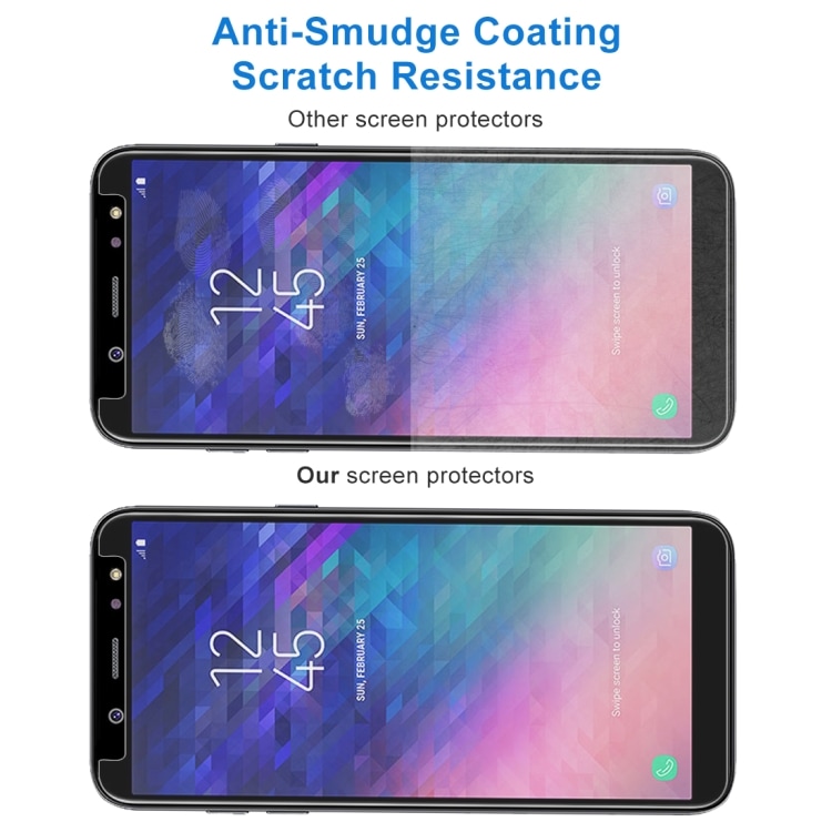Tempereret Skærmskåner 9H 2.5D Samsung Galaxy A6 (2018) 2-pak