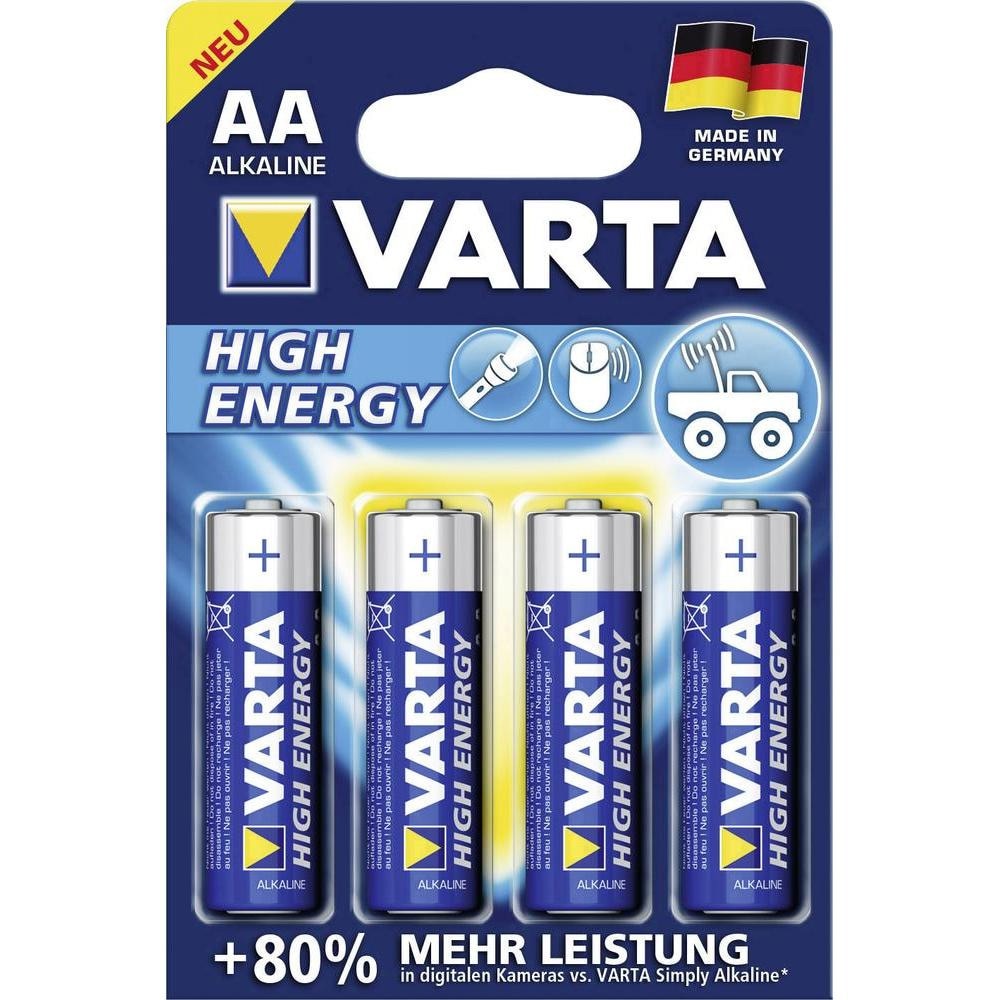 VARTA HIGH ENERGY Batteri AA LR6 Mingon 4er
