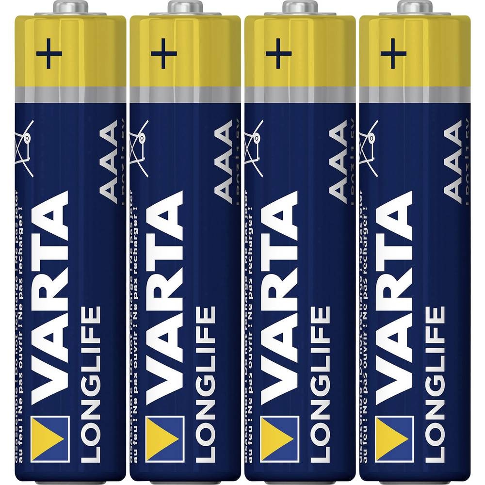 VARTA LONGLIFE Batteri AAA LR03 Micro - 4 Pak