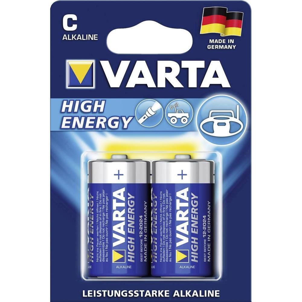 VARTA HIGH ENERGY Batteri C LR14 - 2 Pak