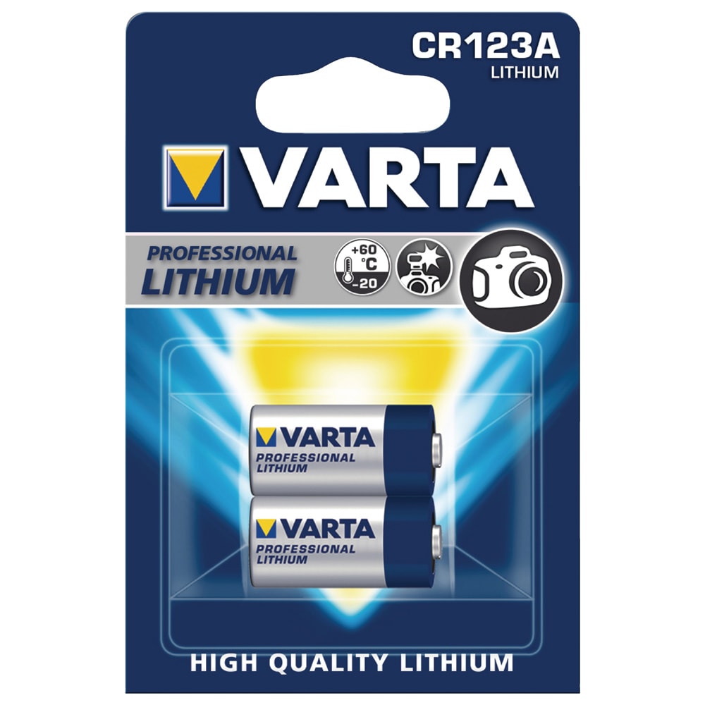 VARTA Lithium Batteri CR123A - 2 Pak