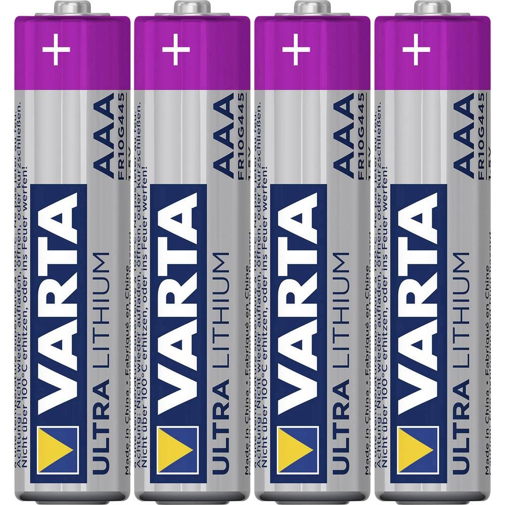 VARTA Lithium Batteri AAA LR03 Micro 4-Pak