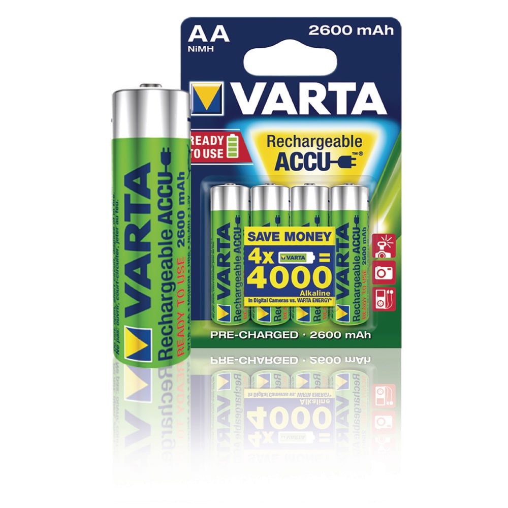 Opladeligt batteri R6 (AA) NiMH Varta Ready2Use HR06 2600 mAh 1.2 V 4 stk.