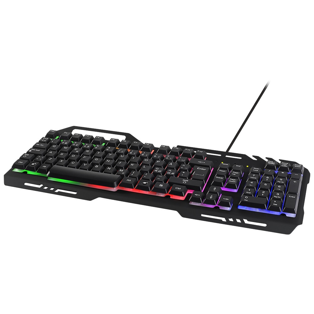 DELTACO GAMING RGB-belyst tastatur, Sort