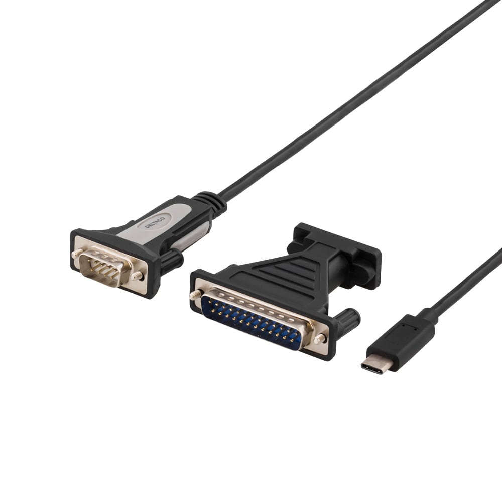 DELTACO USB-C til serielt kabel - 1,5m
