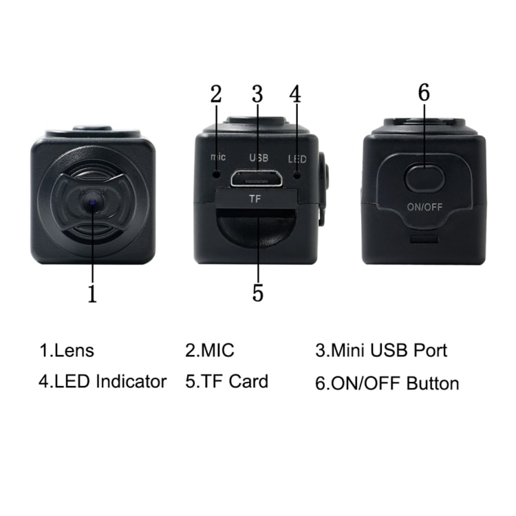 D5 Minikamera 1.0MP Bevægelsesdetektor