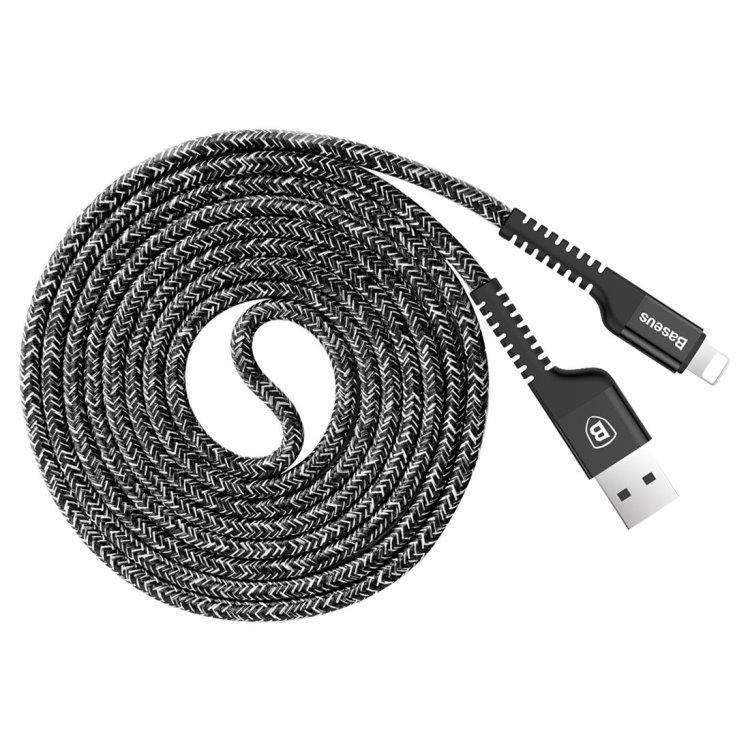 Baseus Flettet USB-kabel USB A til lightning 1,5m Sort