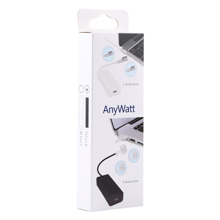 AnyWatt 60W USB-C Hun - MagSafe 1 Konverter Hvid