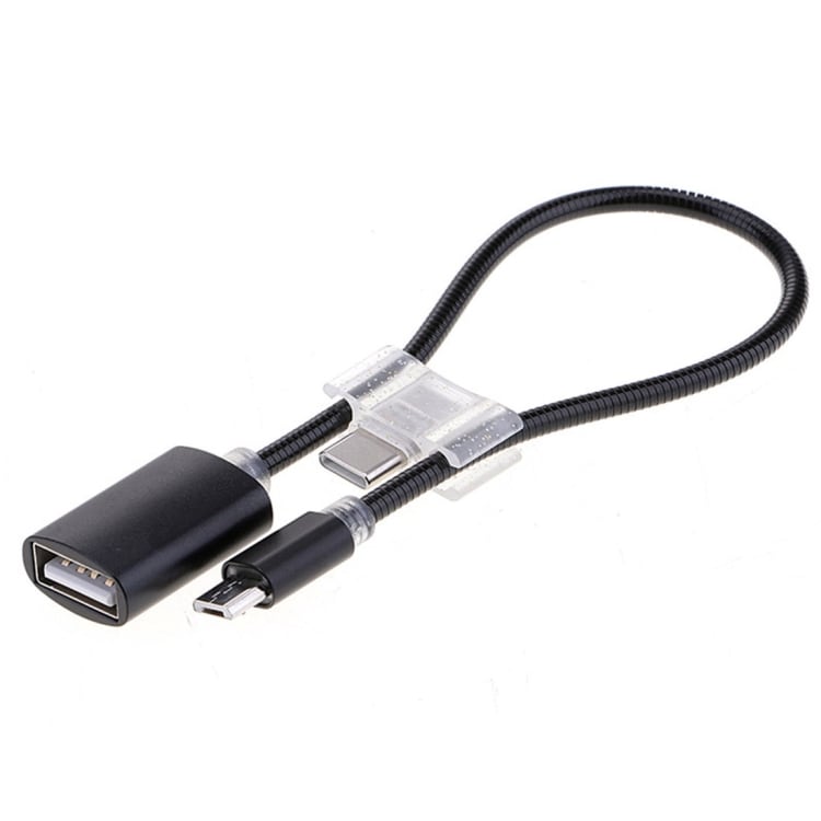 USB till MicroUSB adapter Aluminium 20cm