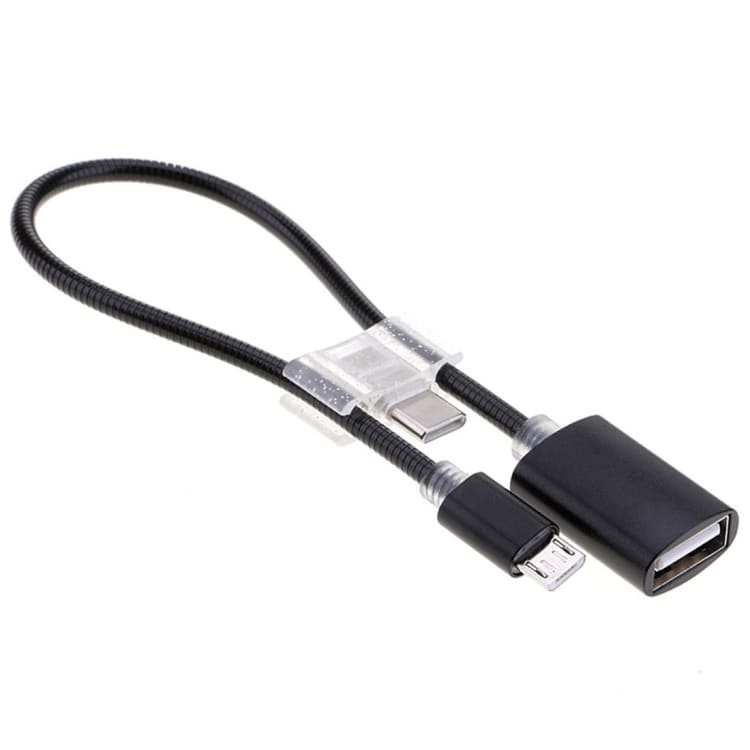 USB till MicroUSB adapter Aluminium 20cm