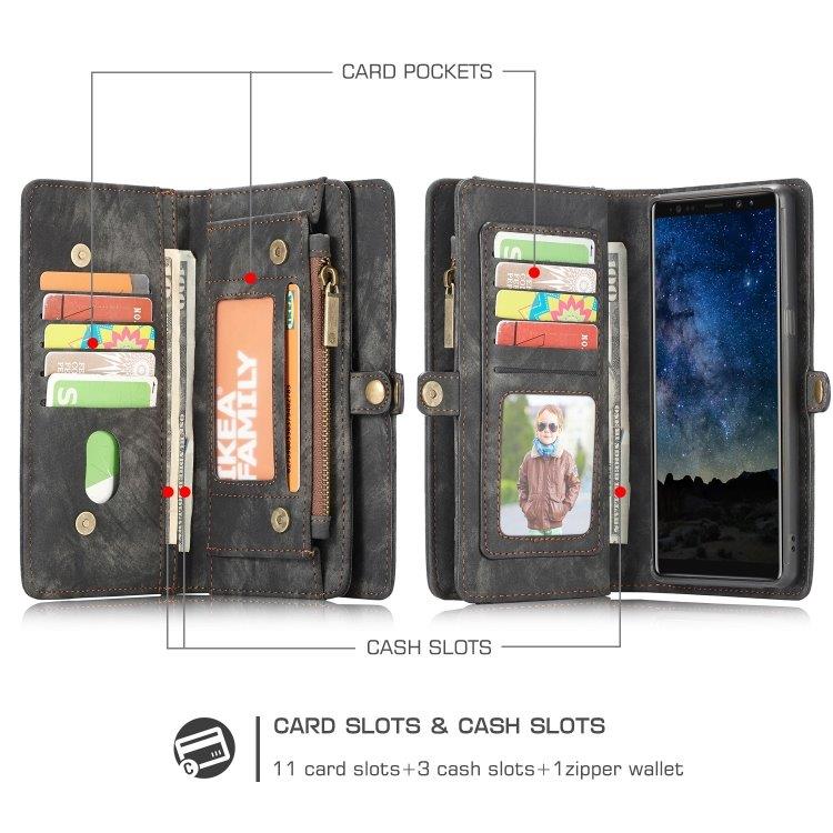 CaseMe-008 Tegnebogsfoderal Samsung Galaxy Note 9 Sort