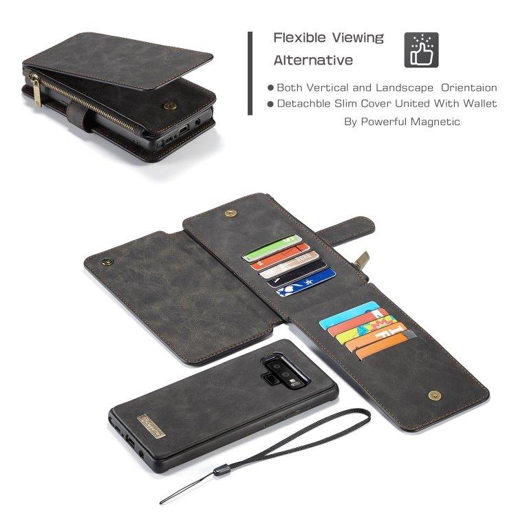CaseMe-007 Tegnebogsfoderal Samsung Galaxy Note 9 Sort