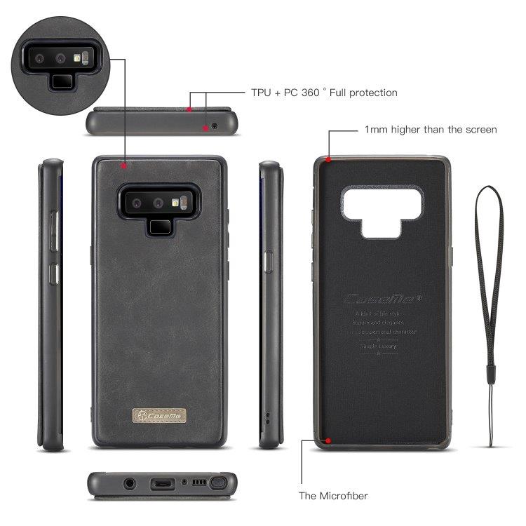 CaseMe-007 Tegnebogsfoderal Samsung Galaxy Note 9 Sort