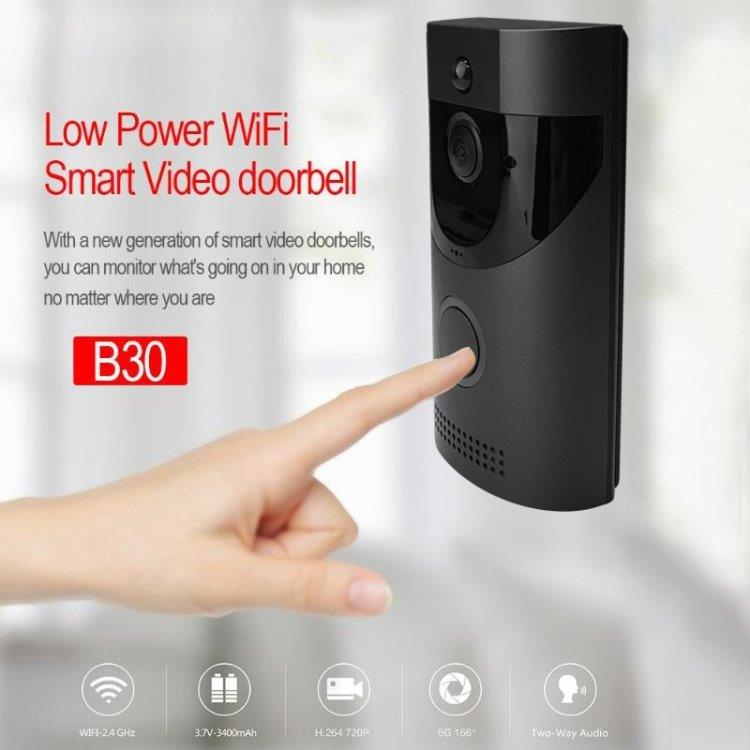 WiFi Dørklokke med kamera 720P - Mobilapp