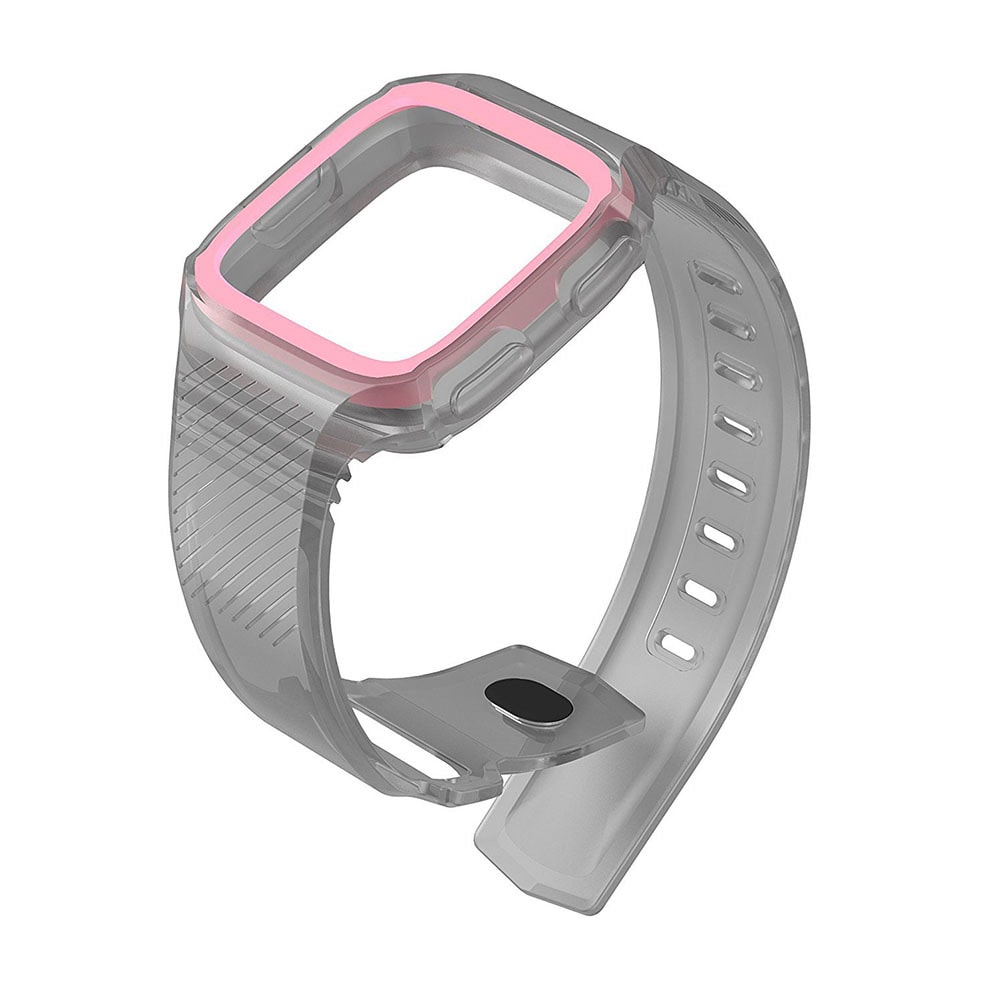 Silikonerem Fitbit Versa Grå/Rosa