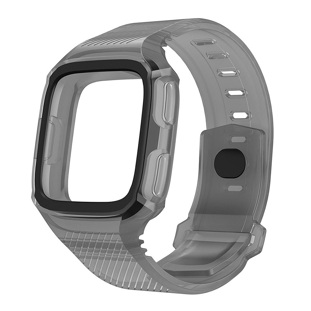 Silikonerem Fitbit Versa Grå/Sort