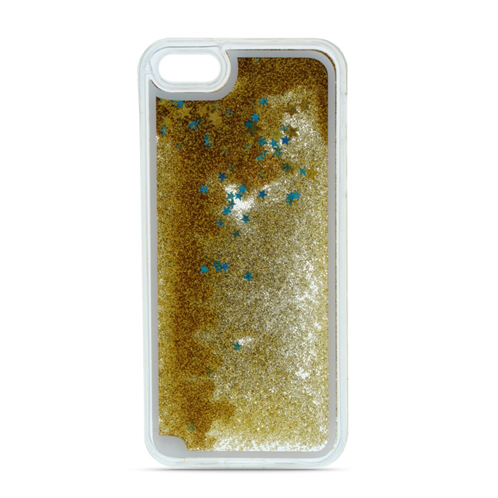 Liquid Glitter Bagcover Huawei P20 Guld