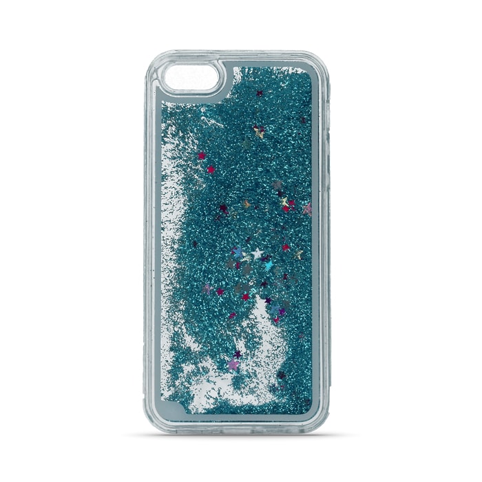 Liquid Glitter Bagcover Samsung Galaxy J3 2017 Blå