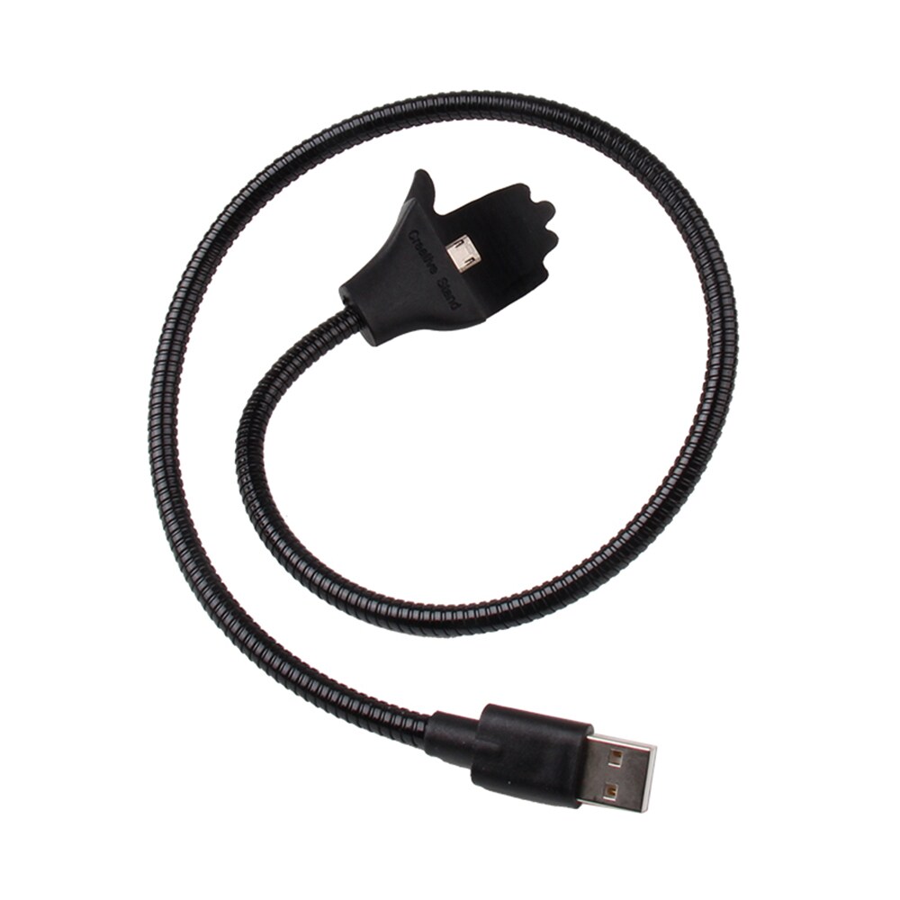 MicroUSB-kabel med flexibel svanehals ståfunktion 50cm