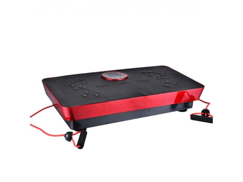 Fitness Body Magnetisk Terapeutisk Vibrationsplade med musik- Sort / Rød 67 cm