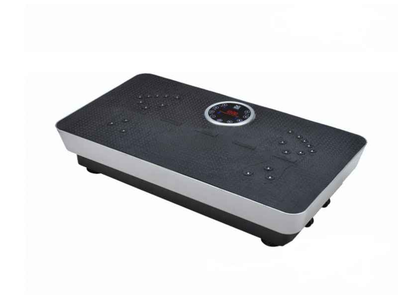 Fitness Body Magnetisk Terapeutisk Vibrationsplade med musik- Svart / Sølv 73 cm