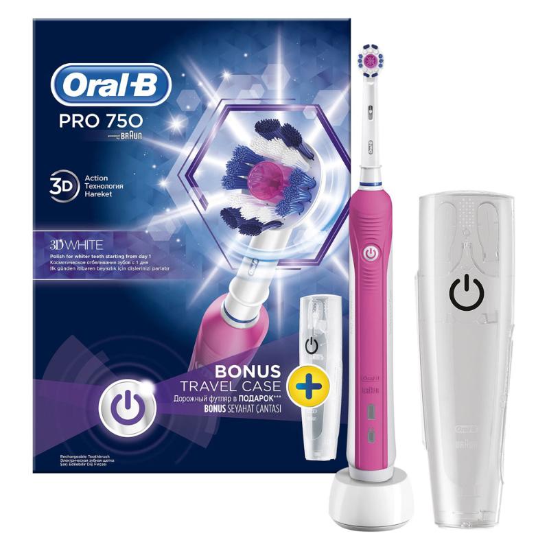 Oral-B (Braun) Pro 750 CrossAction med rejsefoderal