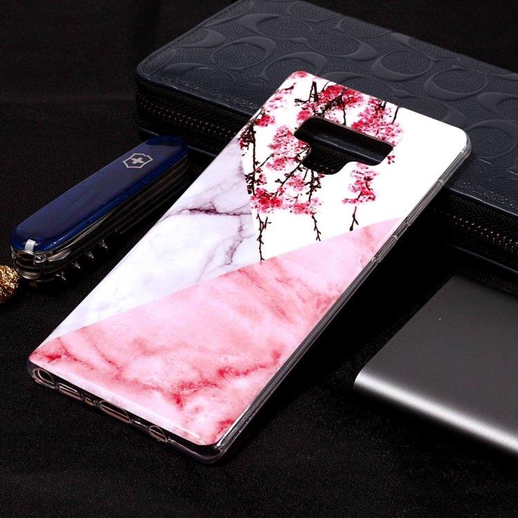 Bagcover Marmor Samsung Galaxy Note 9 Blomster