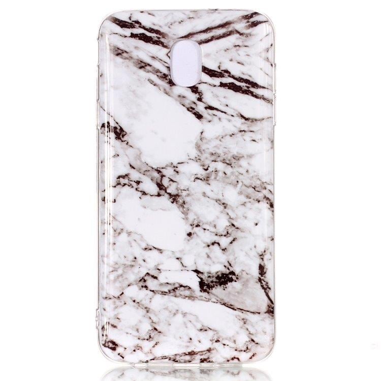 Bagcover Marmor Samsung Galaxy J8 (2018) Hvid
