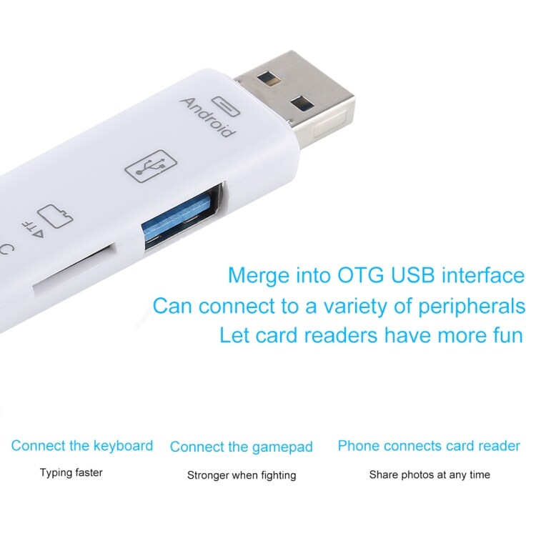 Kortlæser MicroUSB & Type-C  3i1 Memorycard og USB Adapter