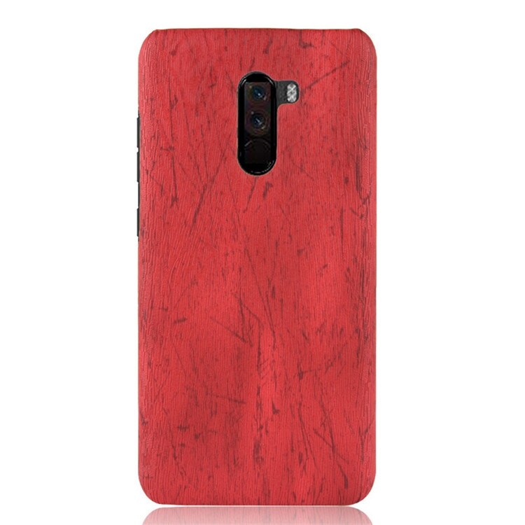 Bagcover Træ Xiaomi POCO F1 Rød