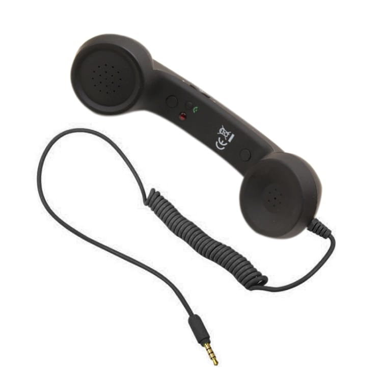 Retroheadset Telefonrør 3,5mm Sort