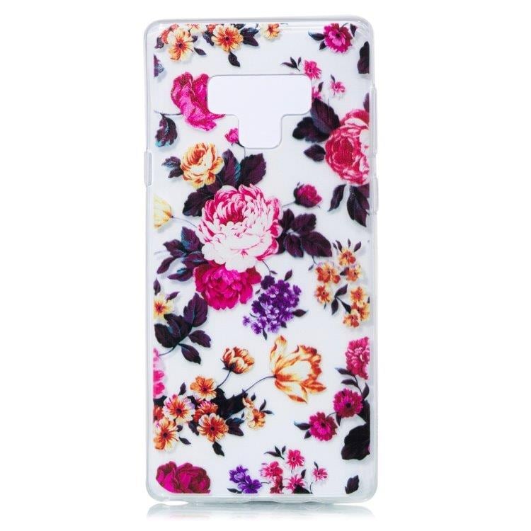 TPU Bagcover Samsung Galaxy Note 9 Klar/Blomster