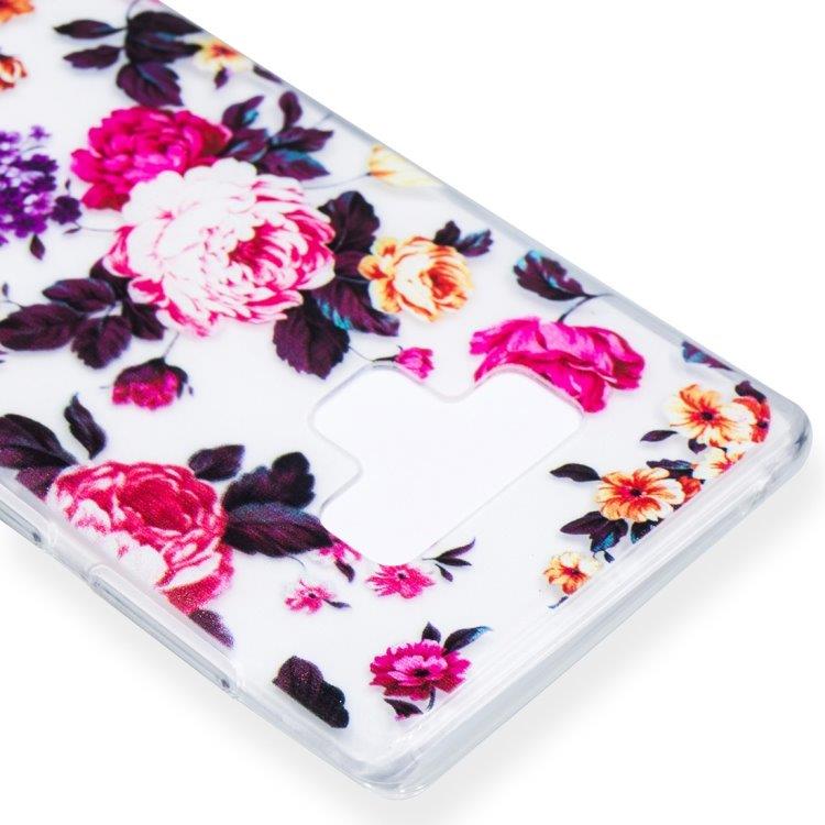 TPU Bagcover Samsung Galaxy Note 9 Klar/Blomster