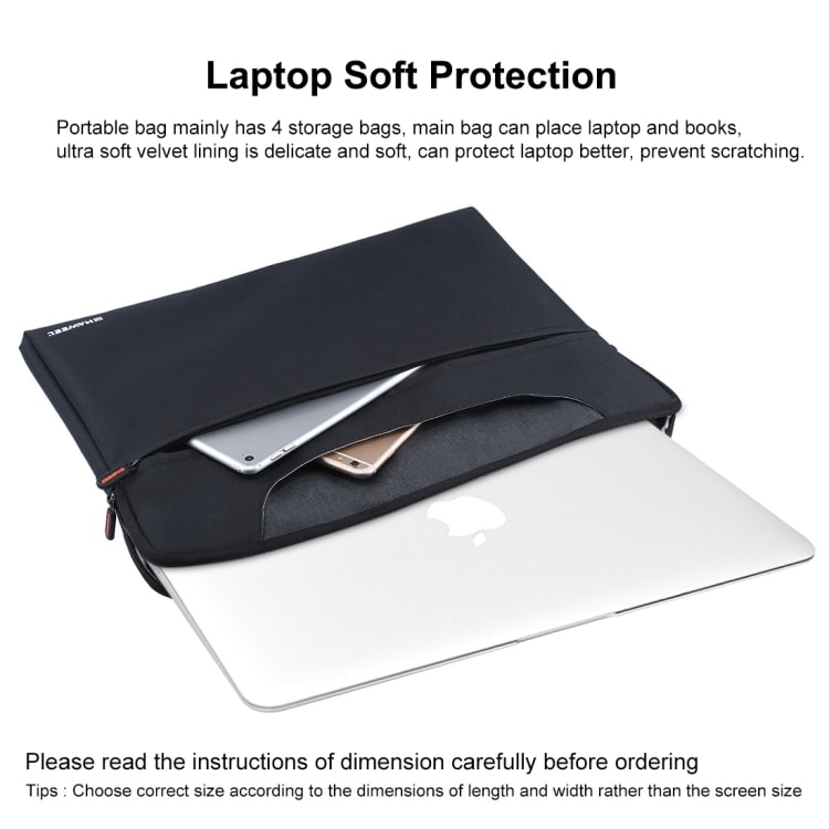 HAWEEL 13.3" Sleeve Taske Laptop Sort