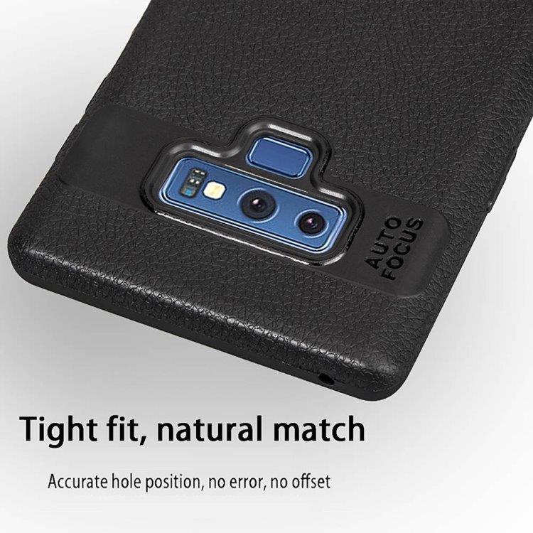 Litchi TPU Bagcover Samsung Galaxy Note 9 Sort