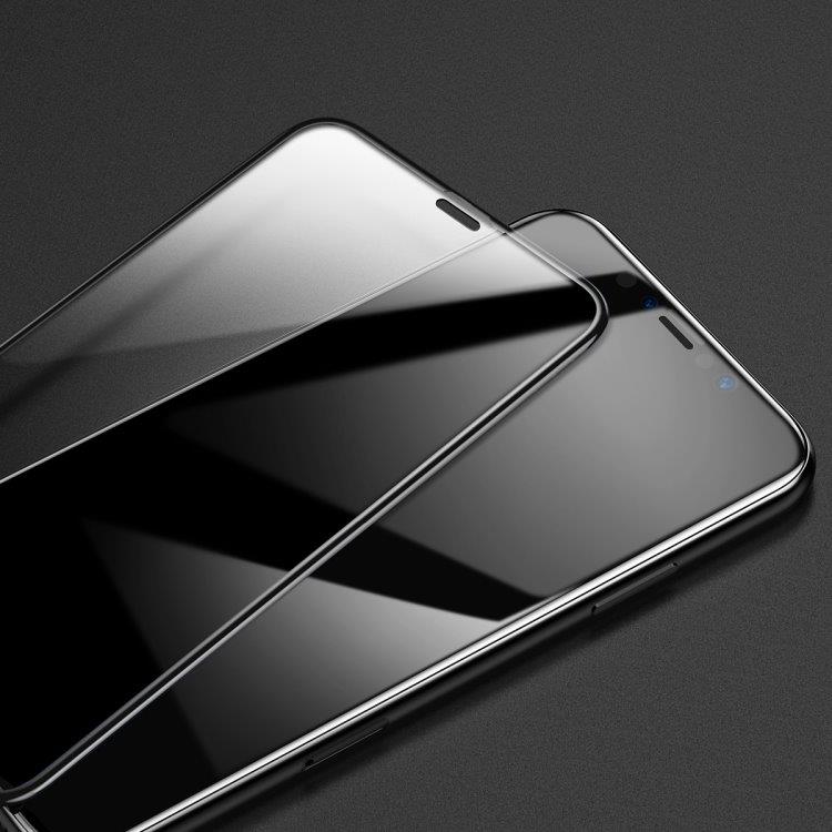 Baseus 0.3mm Tempereret Skærmskåner iPhone XR Sort Ramme