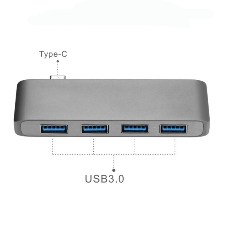 T4 USB-switch USB type-C til 4xUSB 3.0