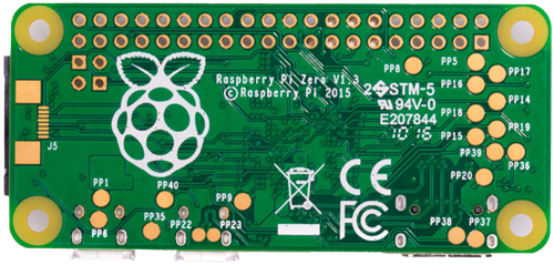 Raspberry Pi Zero MED separat GPIO-stiftliste - microSD