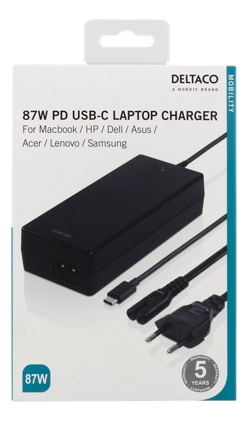 Laptop lader - 87 W USB-C