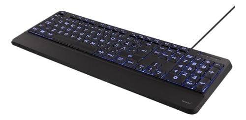 DELTACO Full-size tastatur med ekstra store bogstaver