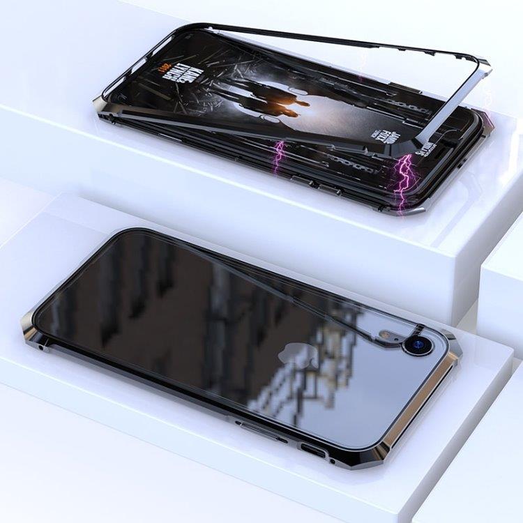 Magnetisk Tempereret Skærmskåner Ramme iPhone XR Sort