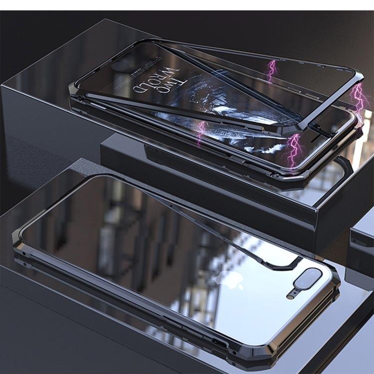Magnetisk Tempereret Skærmskåner Ramme iPhone 8 Plus & 7 Plus Sort
